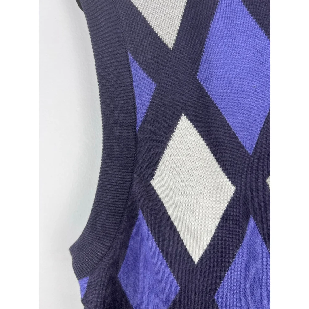 Chereskin Men's Sweater Vest – XL – Diamond Argyle– Retro Y2K Prep –